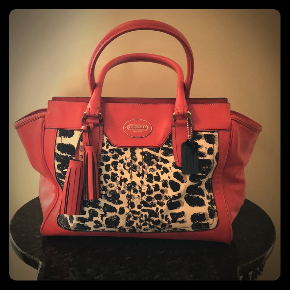 COACH Legacy Leopard Handbag